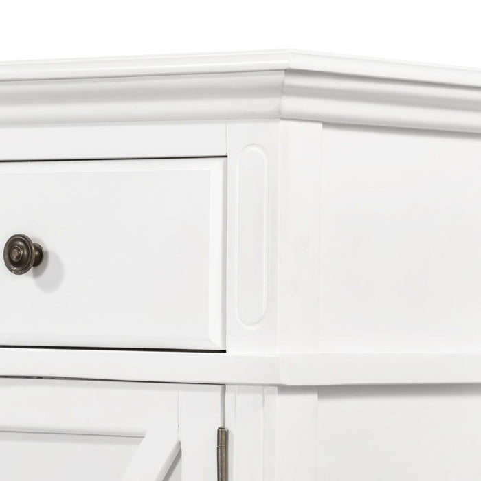 Sorrento 4 Door Hamptons Buffet White - OWFV0022
