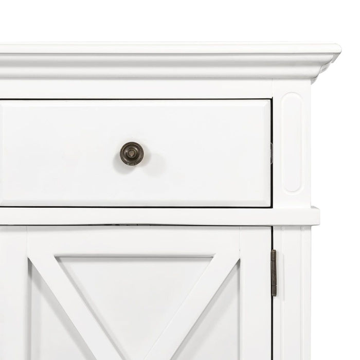 Sorrento 4 Door Hamptons Buffet White - OWFV0022