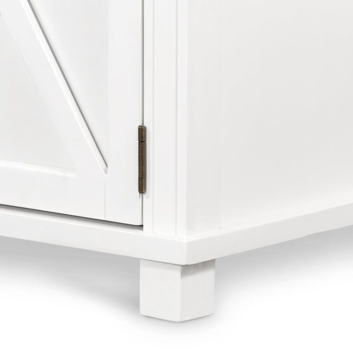Sorrento 4 Door Hamptons Buffet White - OWFV0022