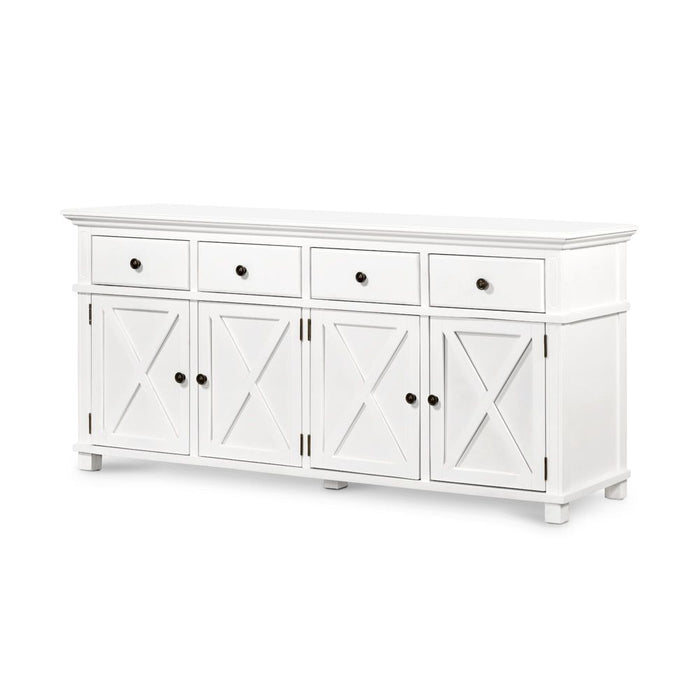 Sorrento 4 Door Hamptons Buffet White - OWFV0022
