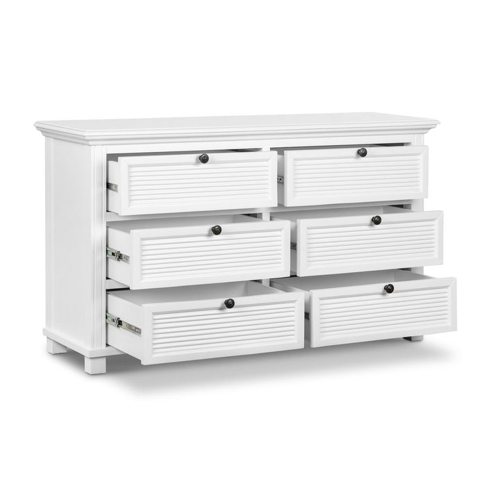 West Beach Chest of 6 Drawers White - OWWB1031L