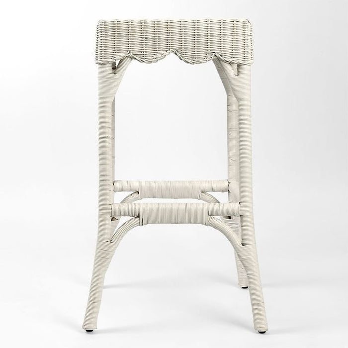 Belle Rattan Outdoor Under Cover Bar Stool White - FUR0068WH