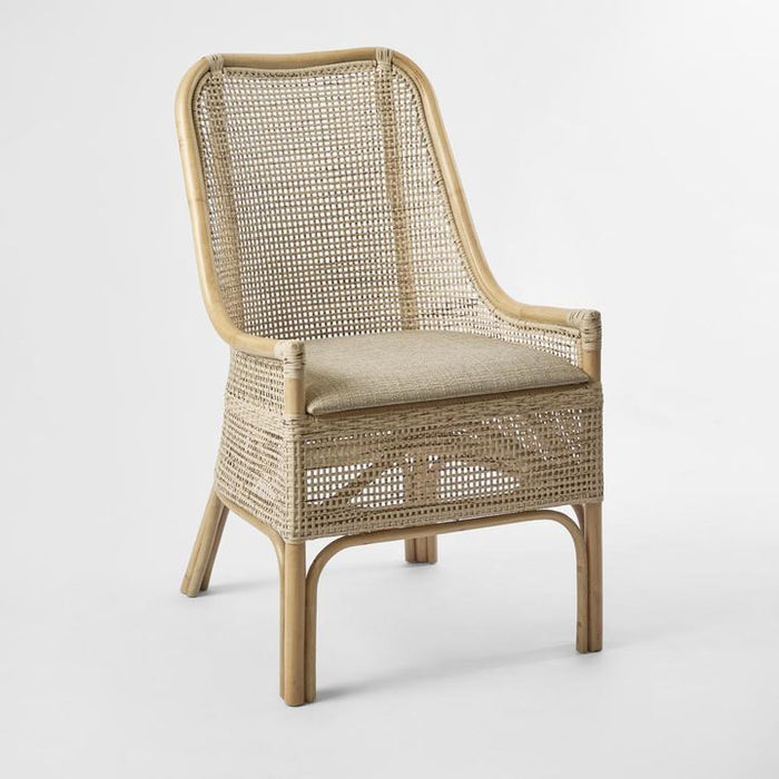 Victoria Hamptons Rattan Dining Chair Natural - OWPAN05