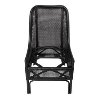 Victoria Hamptons Rattan Dining Chair Black - OWPAN06