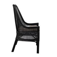 Victoria Hamptons Rattan Dining Chair Black - OWPAN06