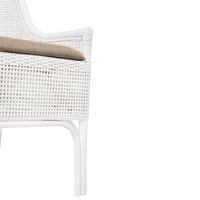 Victoria Hamptons Rattan Dining Chair White - OWPAN07
