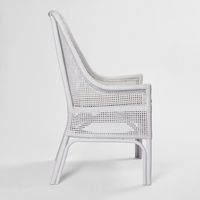 Victoria Hamptons Rattan Dining Chair White - OWPAN07