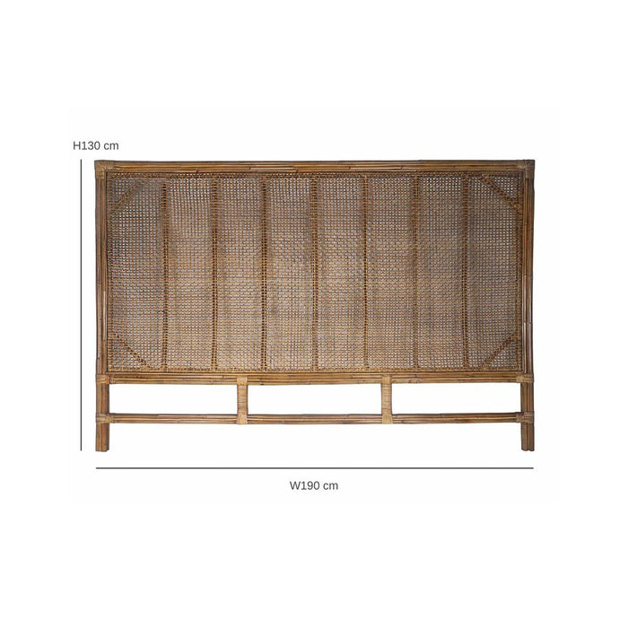 Cayman Rattan Hamptons Bedhead King Natural - OWEJ0008K