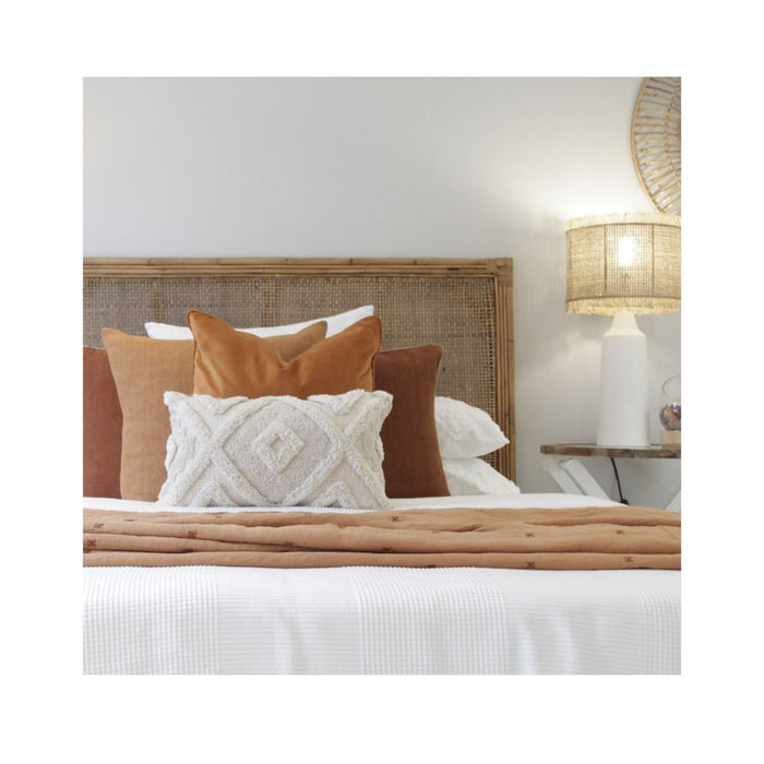 Cayman Rattan Hamptons Bedhead Queen Natural - OWEJ0008Q