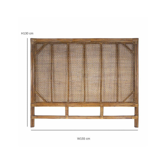 Cayman Rattan Hamptons Bedhead Queen Natural - OWEJ0008Q