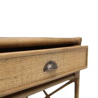 Caymen Rattan Hamptons One Drawer Bedside Table Natural - OWEJ0023