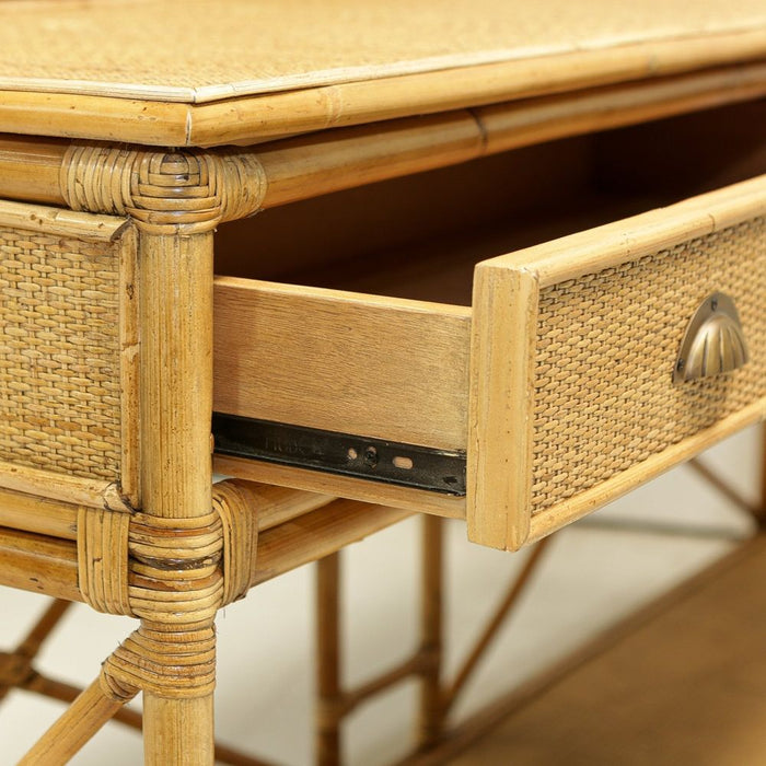 Cayman Large Rattan Console Table Natural - OWEJ0025