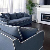 Noosa Hamptons 3 Sofa Seat Slip Cover Navy - OWFL0226NV-3C
