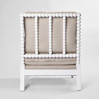 Elizabeth Bobbin Hamptons Armchair White - OWFC0075