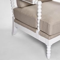 Elizabeth Bobbin Hamptons Armchair White - OWFC0075