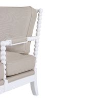 Elizabeth Bobbin Hamptons Armchair White - OWFC0075
