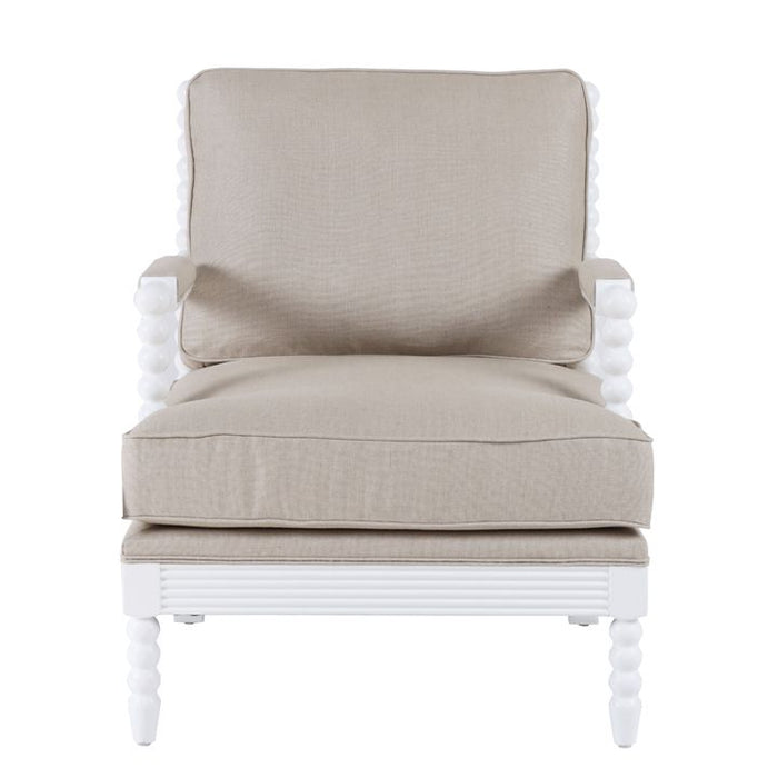 Elizabeth Bobbin Hamptons Armchair White - OWFC0075