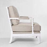 Elizabeth Bobbin Hamptons Armchair White - OWFC0075
