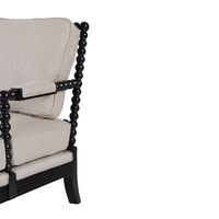 Elizabeth Bobbin Hamptons Armchair Black - OWFC0076