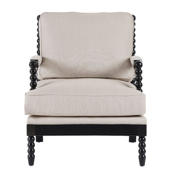 Elizabeth Bobbin Hamptons Armchair Black - OWFC0076