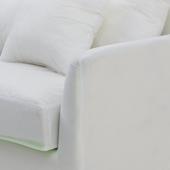 Noosa Hamptons 2 Seat Sofa Base & Cushion Inserts Naked White - OWFL0226-2