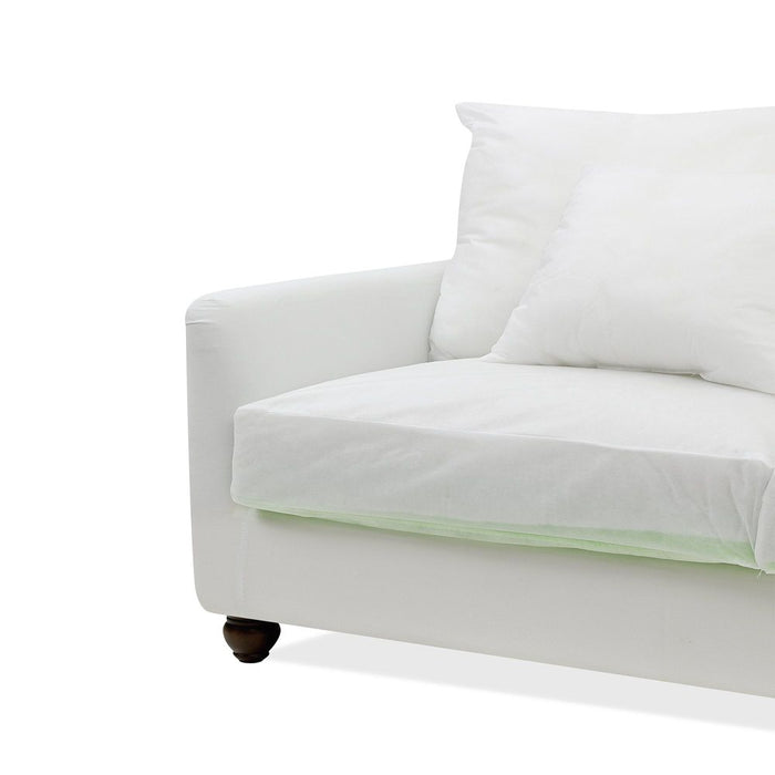 Noosa Hamptons 2 Seat Sofa Base & Cushion Inserts Naked White - OWFL0226-2
