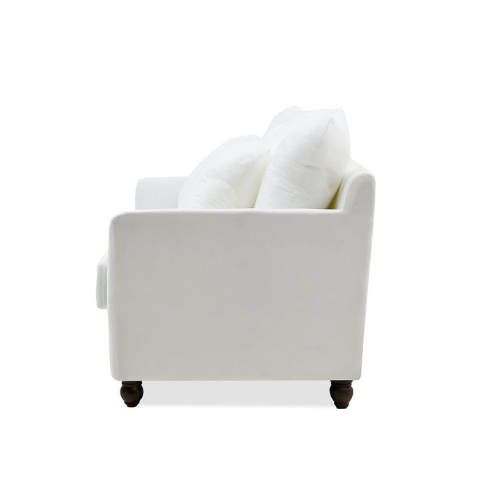 Noosa Hamptons 2 Seat Sofa Base & Cushion Inserts Naked White - OWFL0226-2