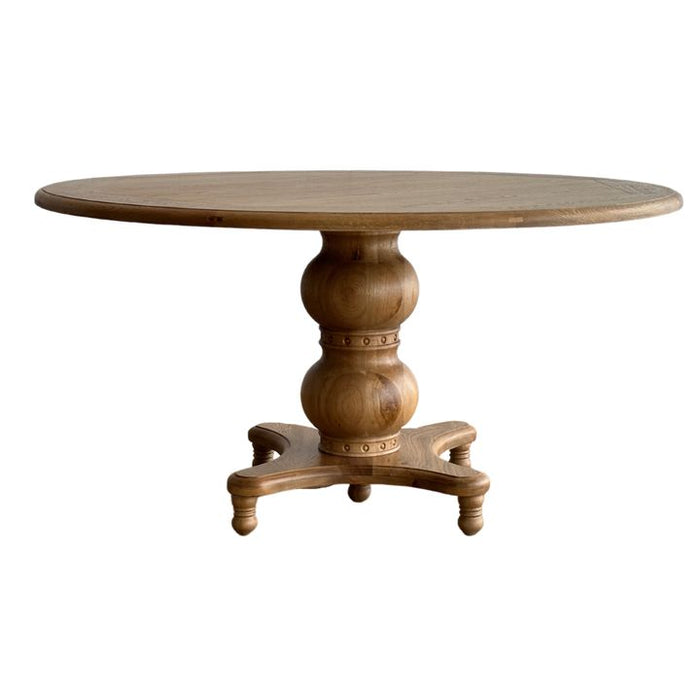 Verona Oak Wood Round Dining Table Natural - OWFC0056