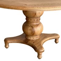 Verona Oak Wood Round Dining Table Natural - OWFC0056