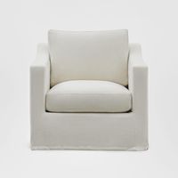 Clovelly Hamptons Armchair Slip Cover Ivory - OWFL0303IV-1C