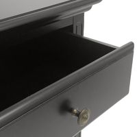 Sorrento Hamptons One Drawer Bedside Table Black - OWFV0018B
