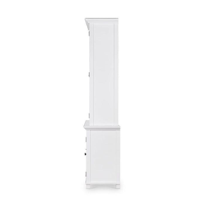 Sorrento Large Glass Door Hamptons Cabinet White - OWFV0013