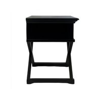 Sorrento Hamptons Side Table With Drawer Black - OWFV0015B
