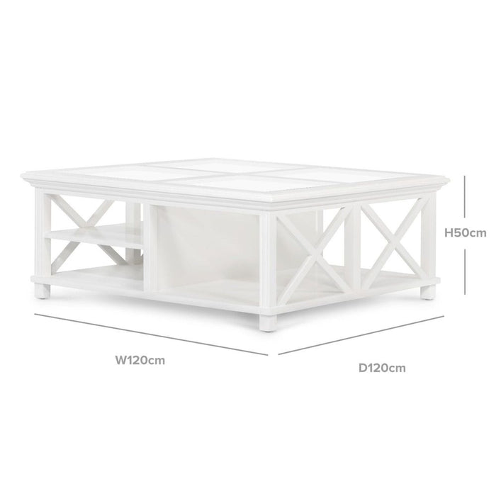 Sorrento Hamptons Square Coffee Table White - OWFV0020