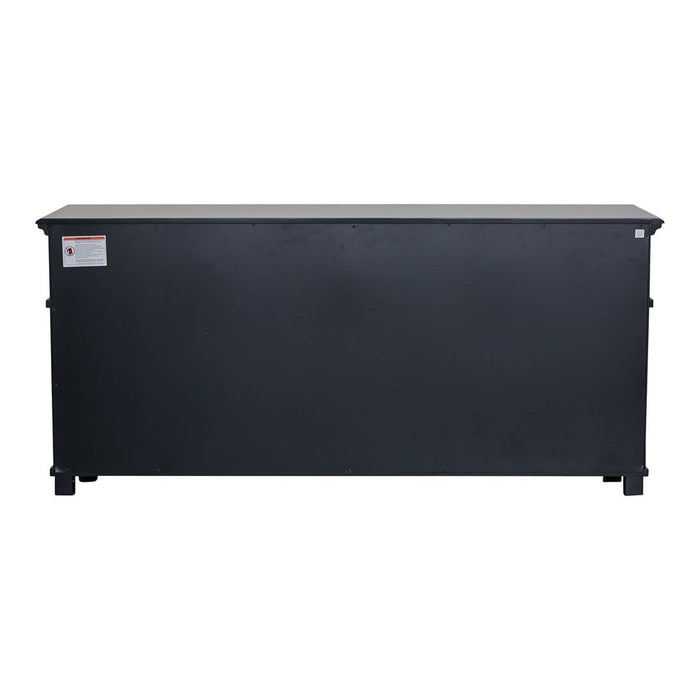 Sorrento 4 Door Hamptons Buffet Black - OWFV0022B