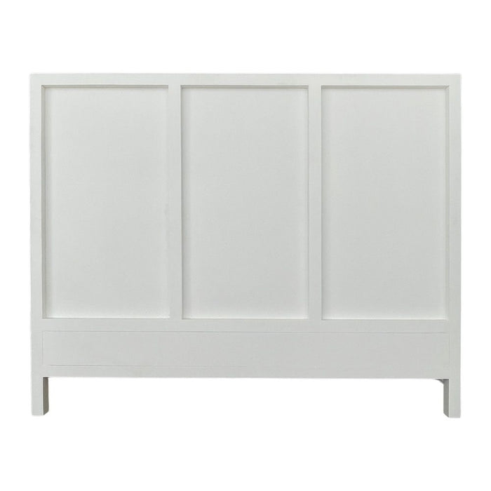 Santorini Hamptons Timber Queen Bed White - OWUT0016W