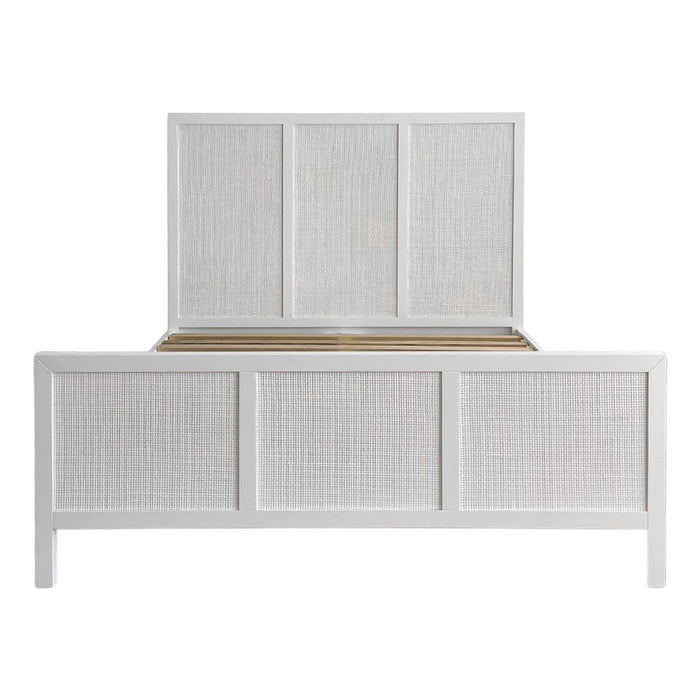 Santorini Hamptons Timber Queen Bed White - OWUT0016W