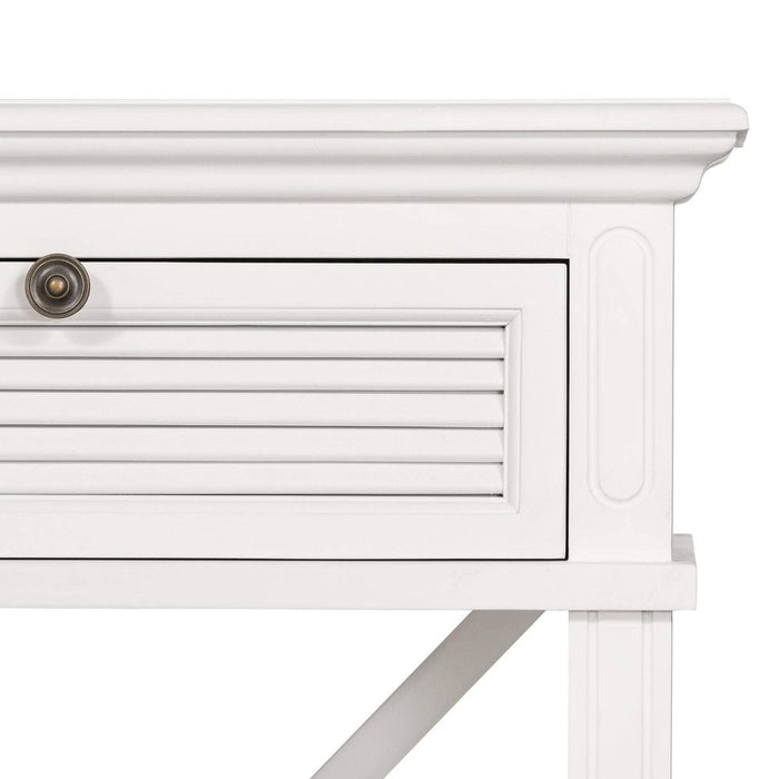 West Beach 2 Drawer Hamptons Console Table White - OWWB1014