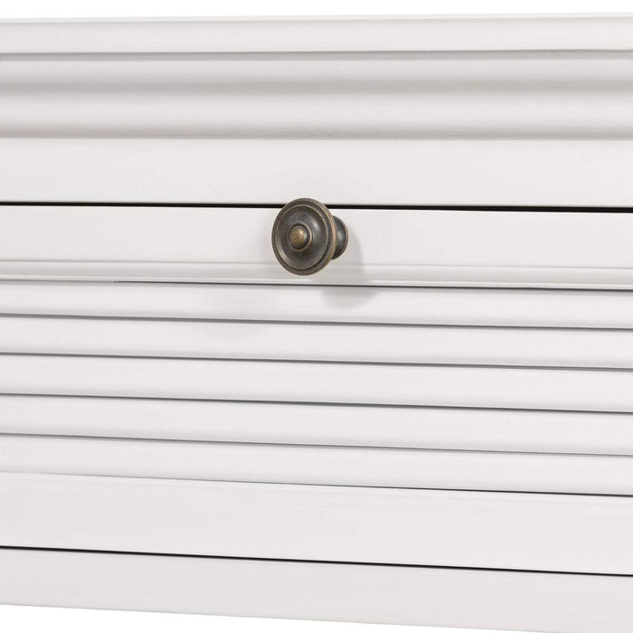 West Beach 2 Drawer Hamptons Console Table White - OWWB1014