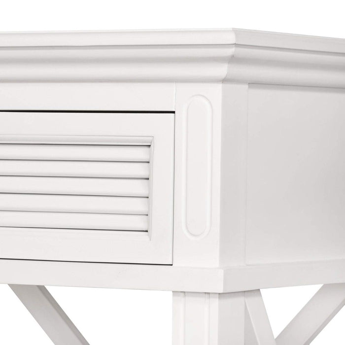 West Beach 2 Drawer Hamptons Console Table White - OWWB1014