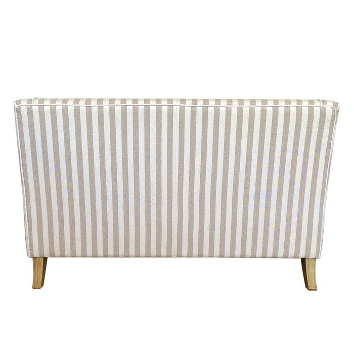 Bondi Hamptons 2 Seat Sofa Stripe With White Piping Natural - OWFL0227NS-2