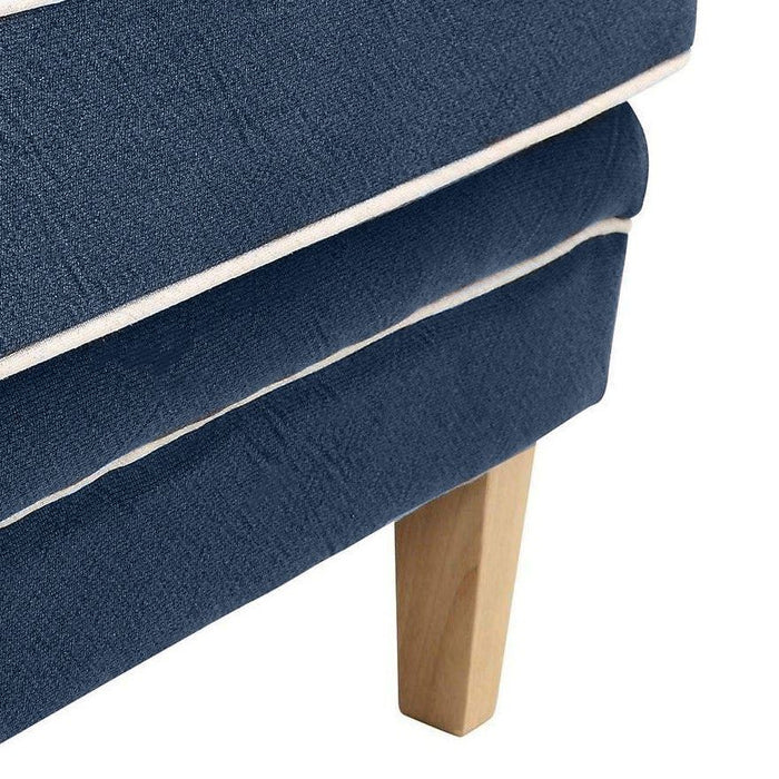 Bondi Hamptons 3 Seat Soft With White Piping Navy - OWFL0227NV-3