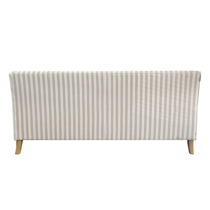 Bondi Hamptons 3 Seat Sofa Stripe With White Piping Natural - OWFL0227NS-3