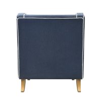 Bondi Hamptons Armchair White Piping Navy - OWFL0227NV-1