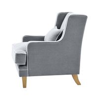 Bondi Hamptons Armchair White Piping Grey - OWFL0227SB-1