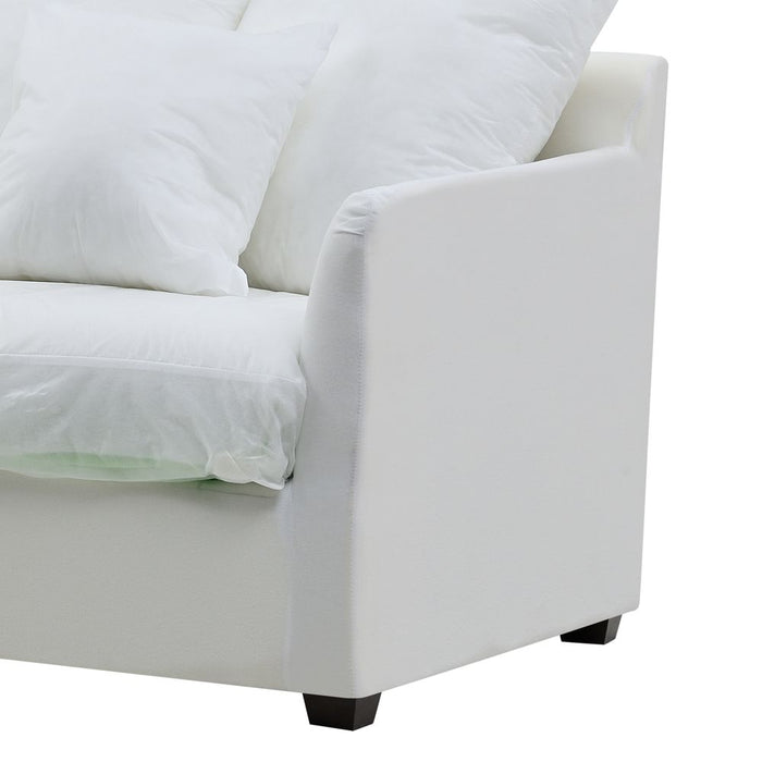 Noosa Hamptons 3 Seat Sofa Bed Base & Cushion Inserts White - OWFL0235-SBED