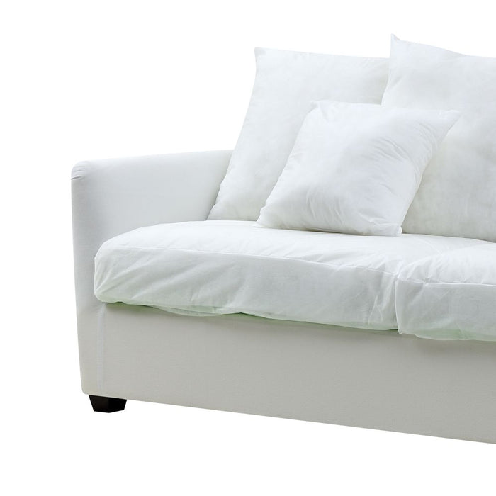 Noosa Hamptons 3 Seat Sofa Bed Base & Cushion Inserts White - OWFL0235-SBED