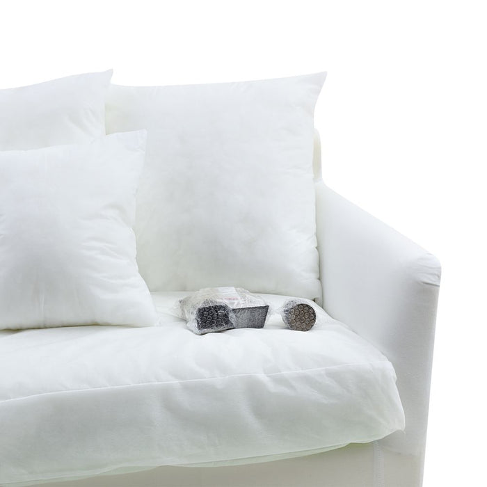 Noosa Hamptons 3 Seat Sofa Bed Base & Cushion Inserts White - OWFL0235-SBED