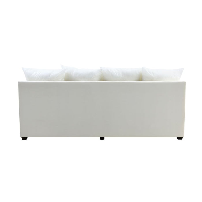 Noosa Hamptons 3 Seat Sofa Bed Base & Cushion Inserts White - OWFL0235-SBED