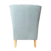 Bayside Hamptons Buttoned Armchair With Wooden Legs Green - OWFL0236MG